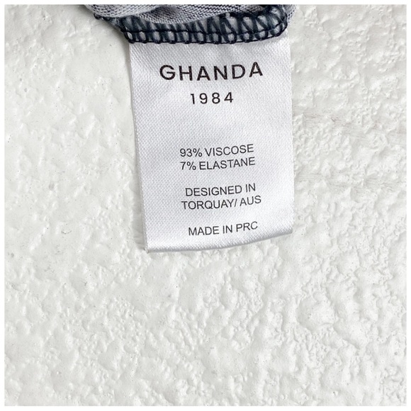 Ghanda Co. Rosa Blue Paisley Knit Flare Pants Size 8 - Picture 8 of 12